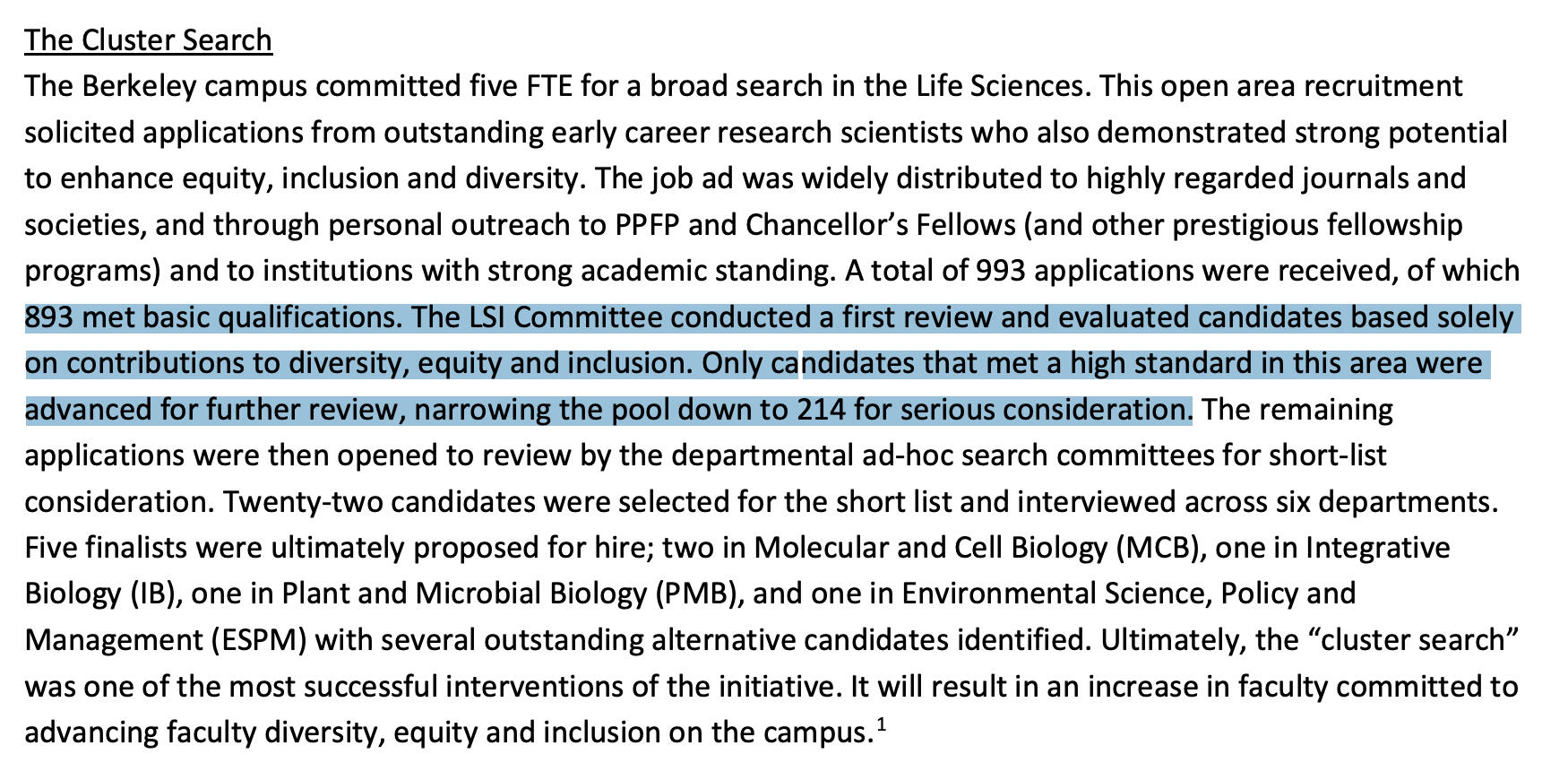 How Berkley's hiring process works.